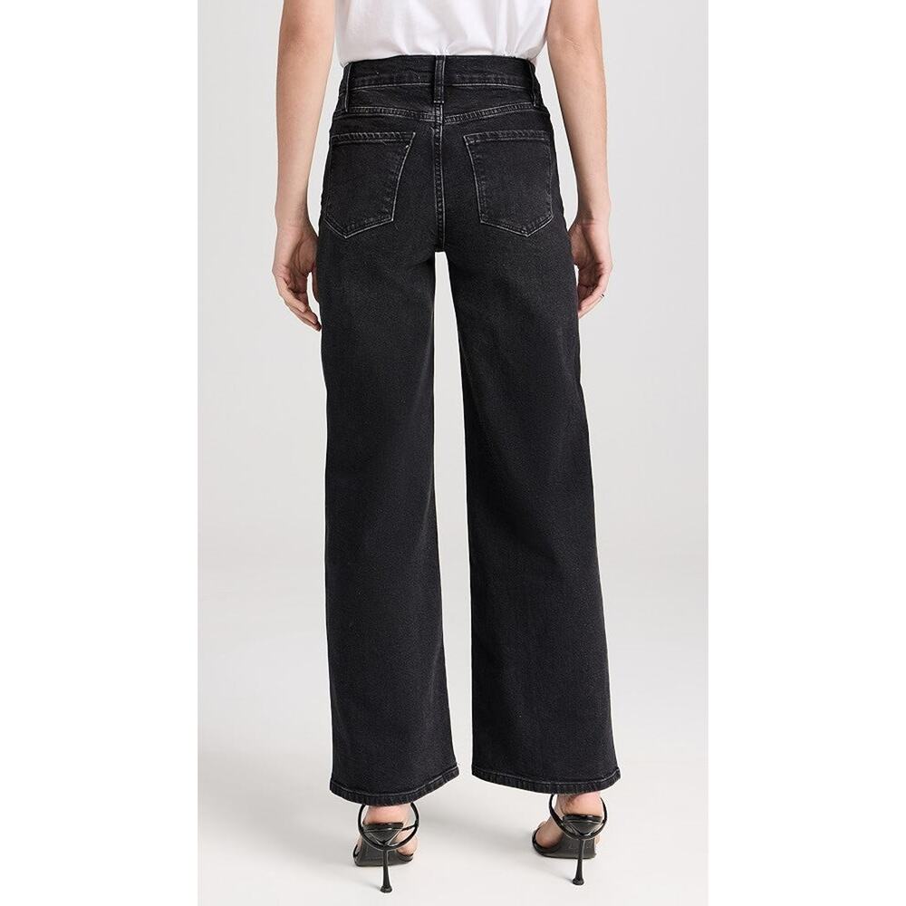 FRAME Le Slim Palazzo Wide Leg Cotton Jeans - 26 - Picture 3 of 6
